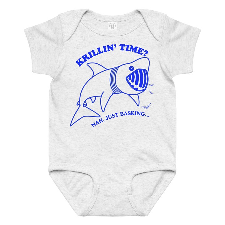 Basking Shark - Krillin' Time? Funny Baby One Piece product image (5)