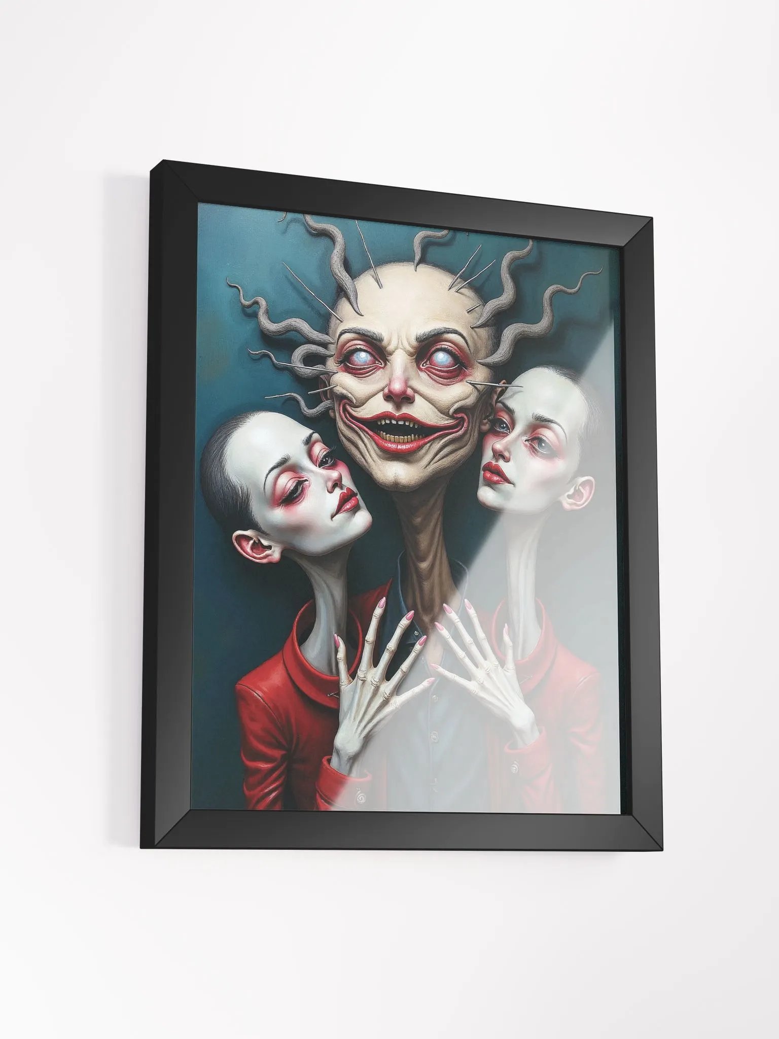 Grinning Face Framed Print product image (22)