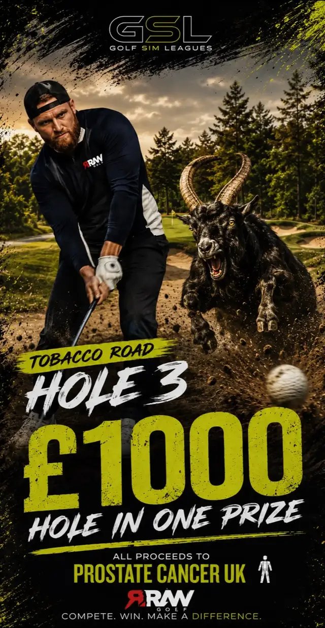 Tonight we have 1k on the line on one hole during my @GolfSimLeagues event.... can we repeat the last hio challenge and get it for 1k!!  live at 21.40 tonight!   @golfsimrooms @Golf Sim Accessories  #golf #golftok #golfsimulator #golfsim #gsl 