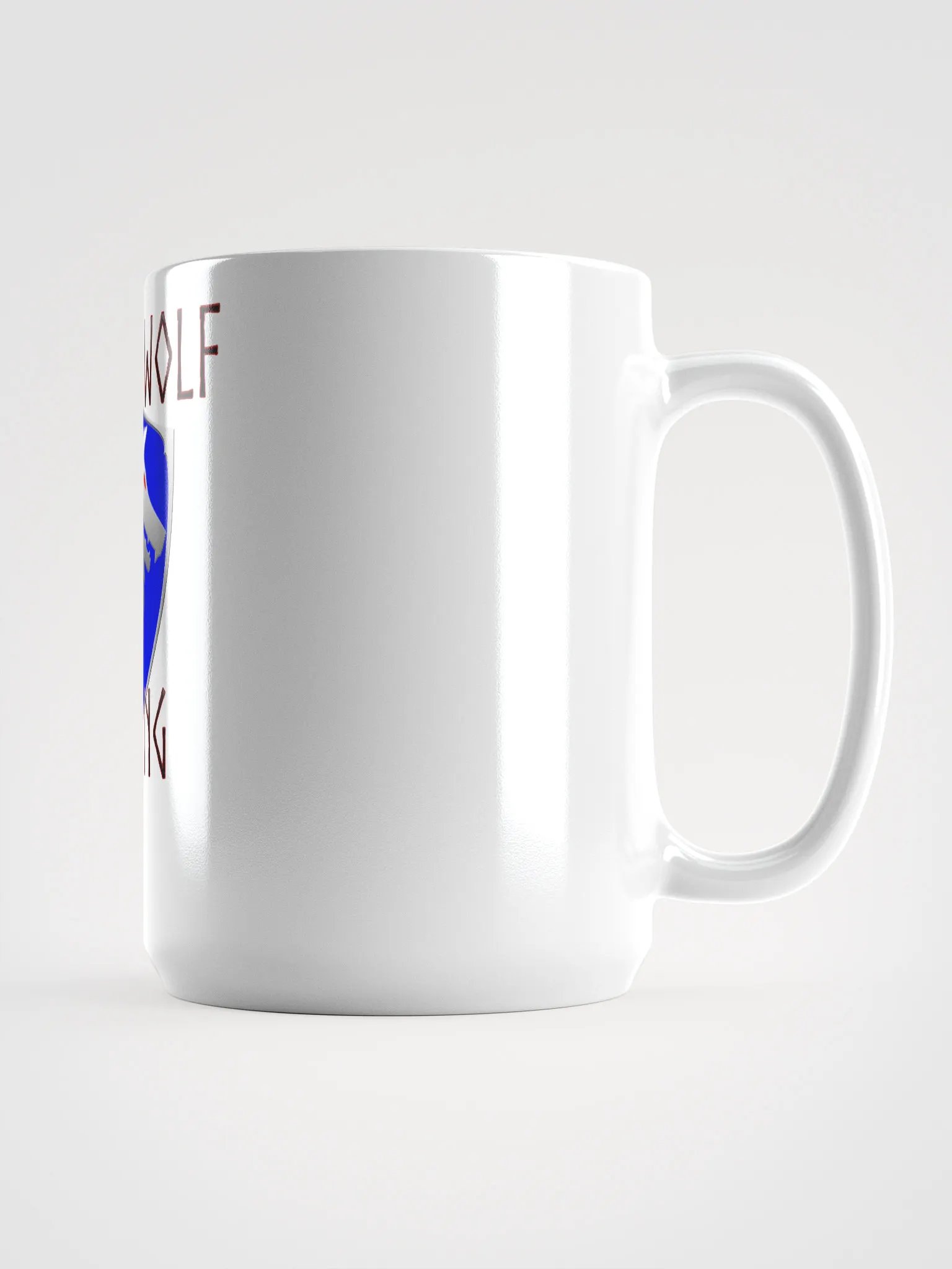 Bold Wolf Gaming Shield Mug (WHITE) product image (1)
