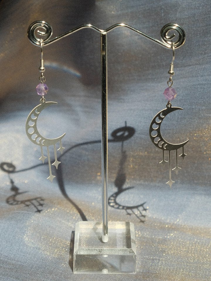 Amethyst Lunar Drip Earrings product image (2)