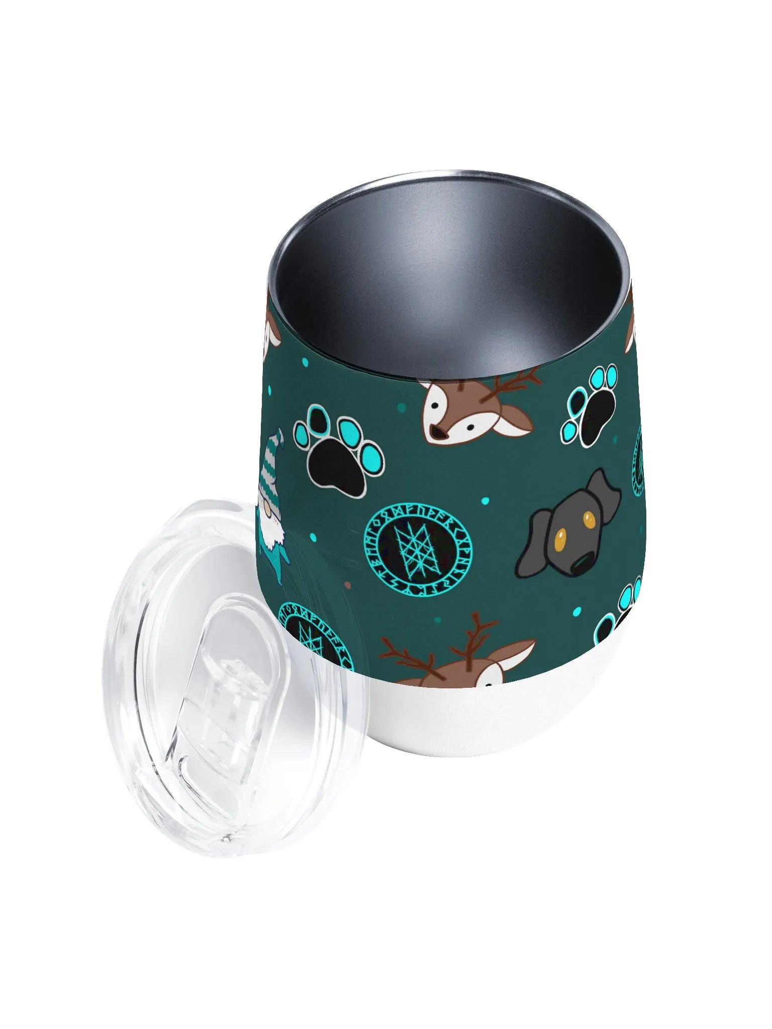 Web of Wyrd Dark Teal Wine Tumbler product image (3)