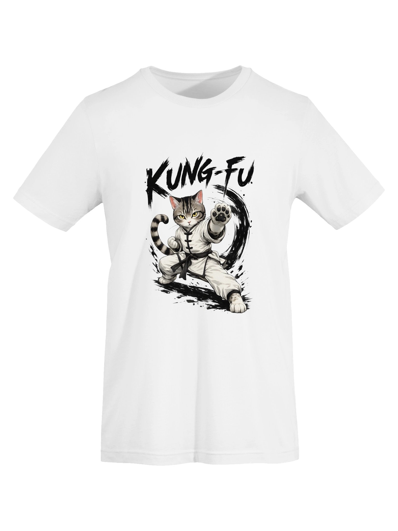 Kung-Fu Martial Arts Cat Funny Graphic T-Shirt product image (5)