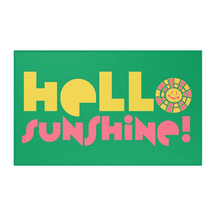 HELLO SUNSHINE! Bright and playful Area Rug-Green product image (2)