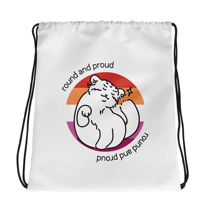 Round and Proud Manul Lesbian Version - Drawstring Bag product image (1)