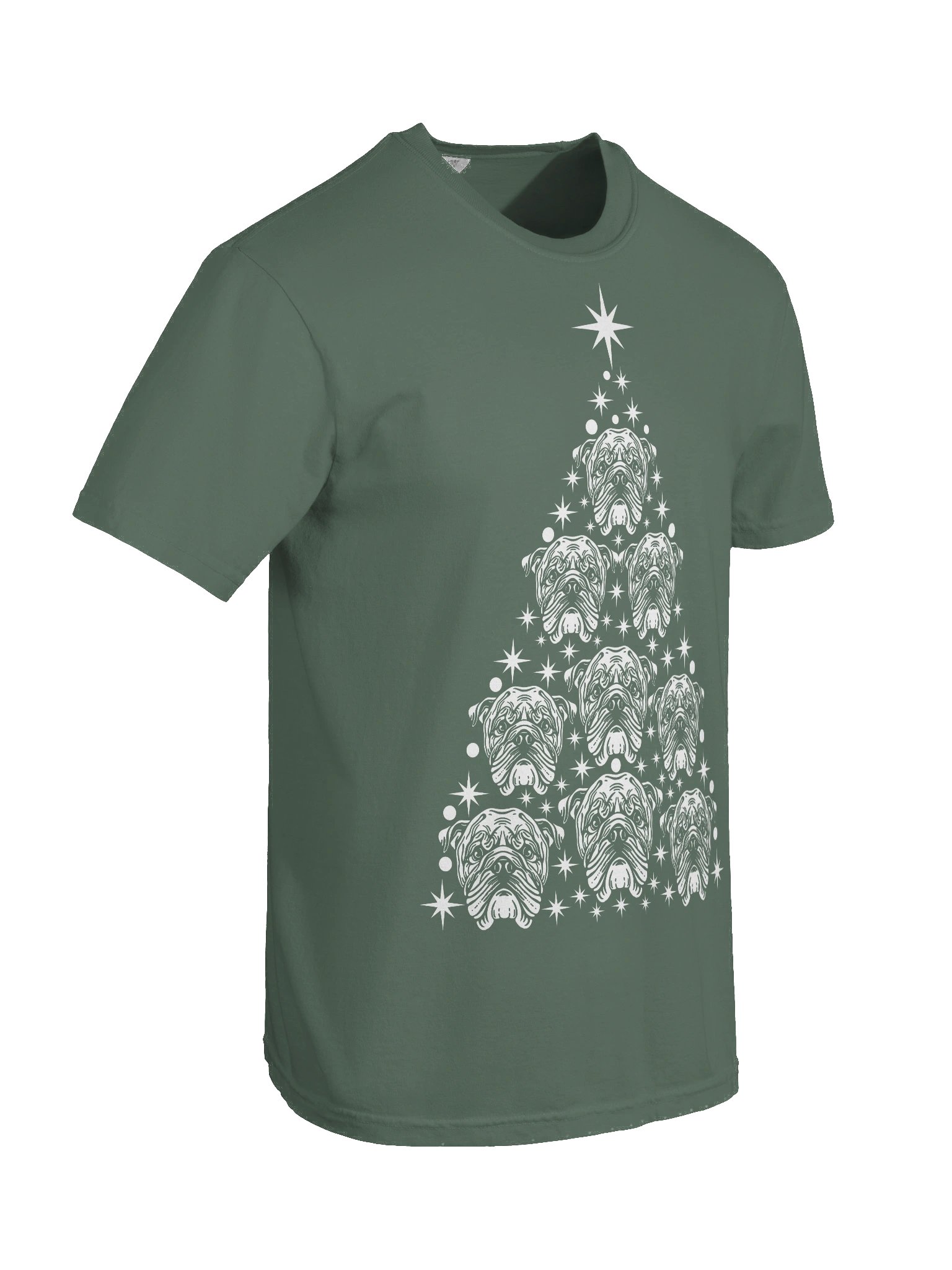 English Bulldog Christmas Tree T-Shirt product image (10)