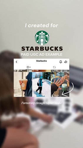 Published Content | @Starbucks 🤍

This is what it looks like when the work gets published. Here is a UGC example we created f...