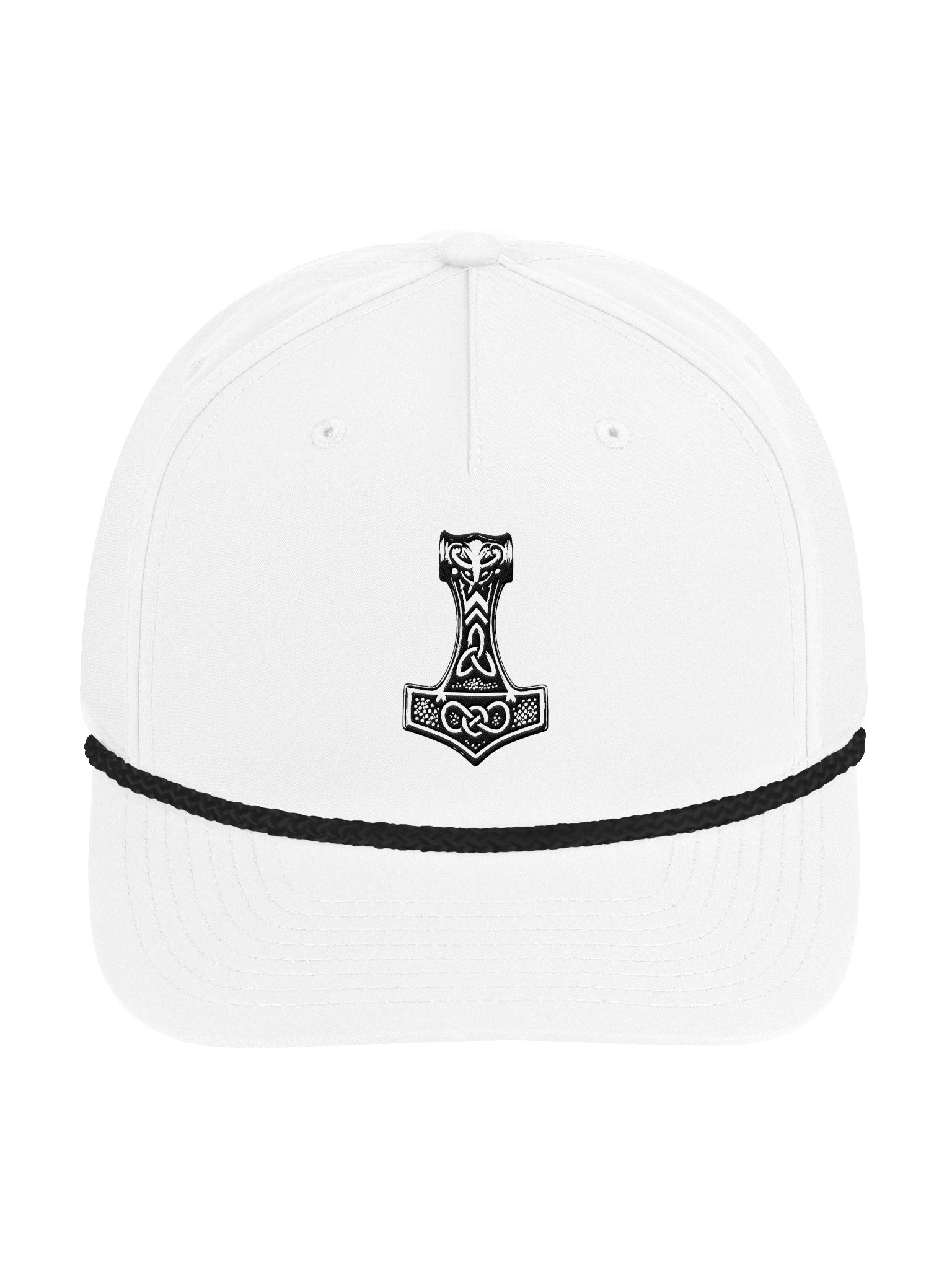 Viking Golf - Mjolnir Embroidered Rope Cap - White/Black product image (2)