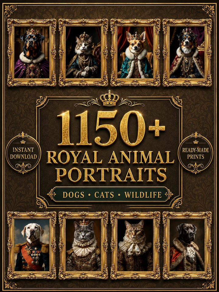 Royal Pet Portrait Wall Art Bundle, 1150+ product image (2)