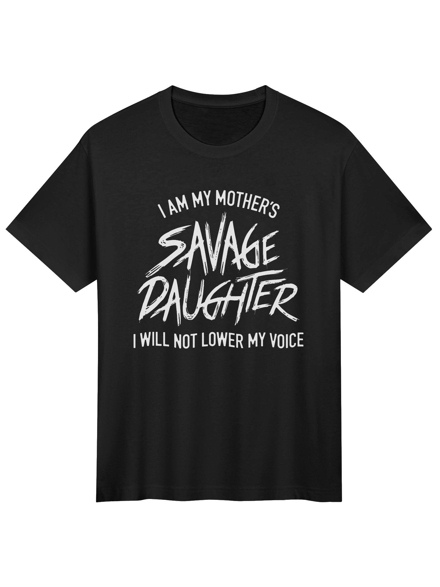 Savage Daughter Oversized Boxy Tee (white print) product image (1)