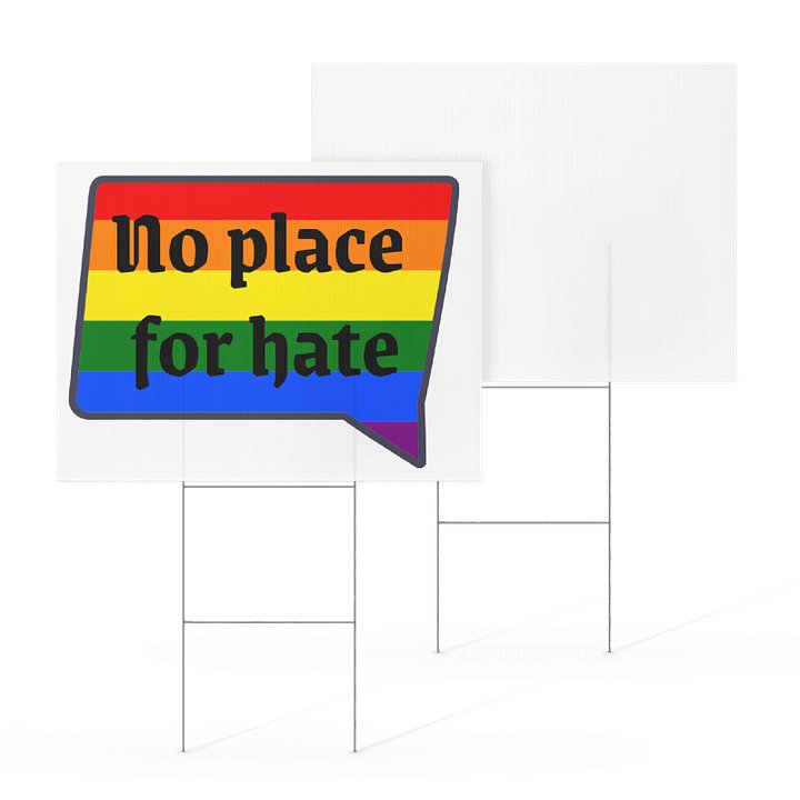 No place for hate yard sign product image (2)