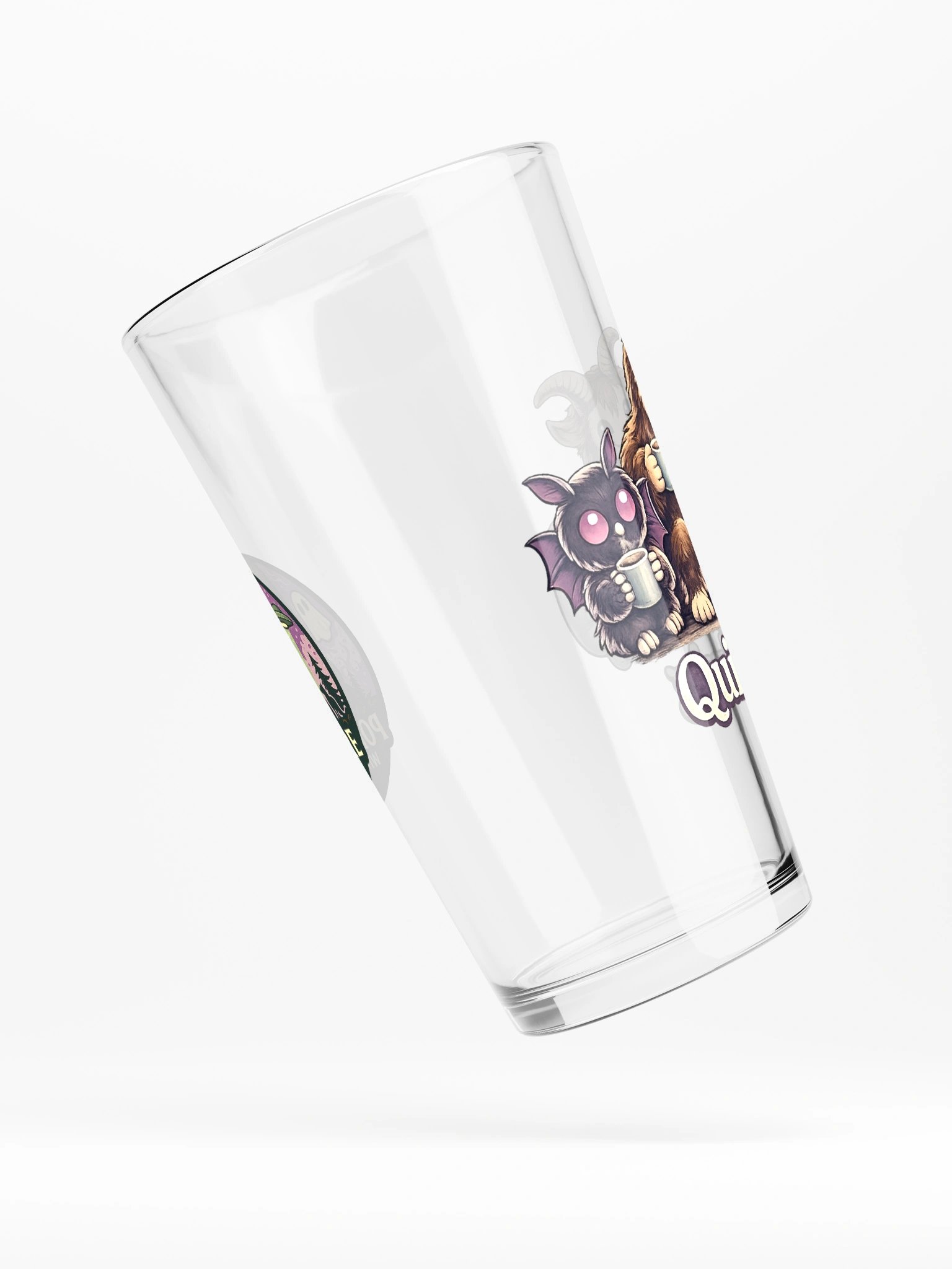 CUTIE CRYPTIDS QUICK SWIG SHAKER PINT GLASS 16oz product image (5)