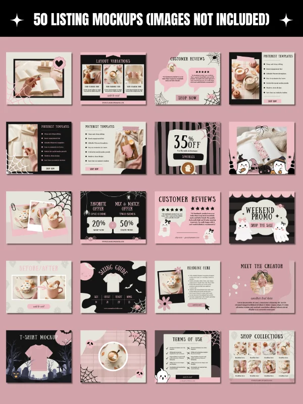 Coquette Halloween Etsy Shop Branding Kit product image (2)