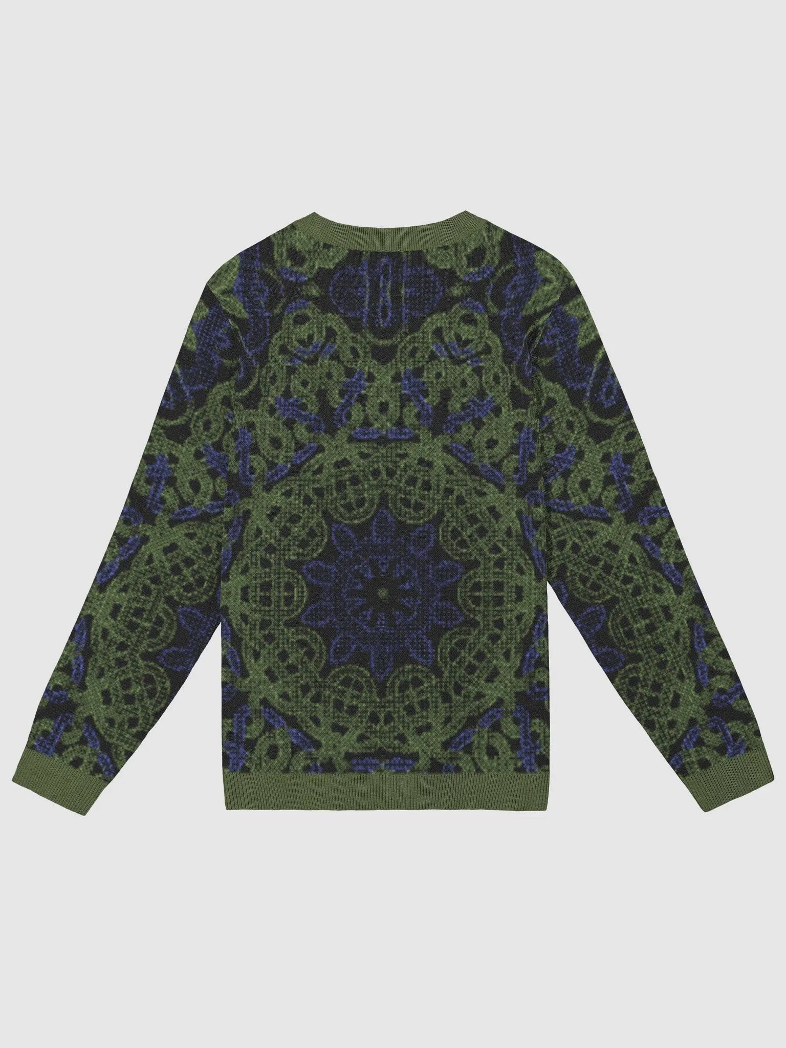 Blue Green Celtic Kaleidoscope Sweater product image (7)