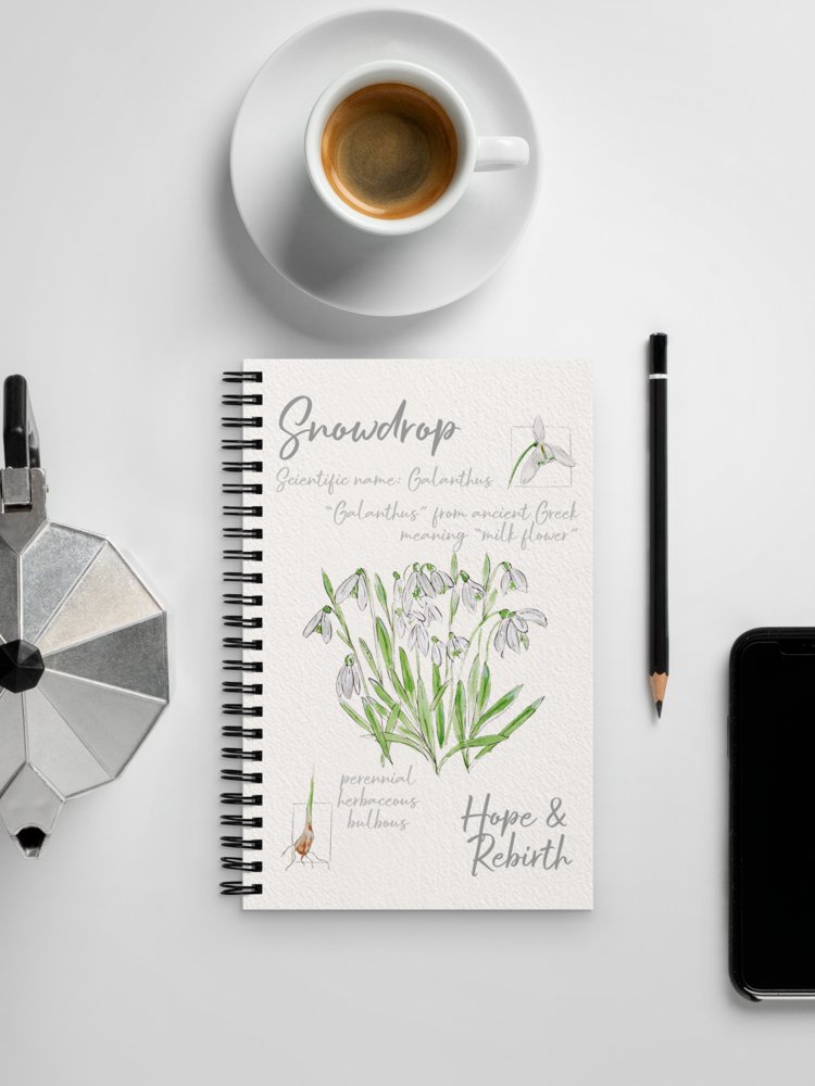 Snowdrop Flower Field Notes Style Notebook product image (9)