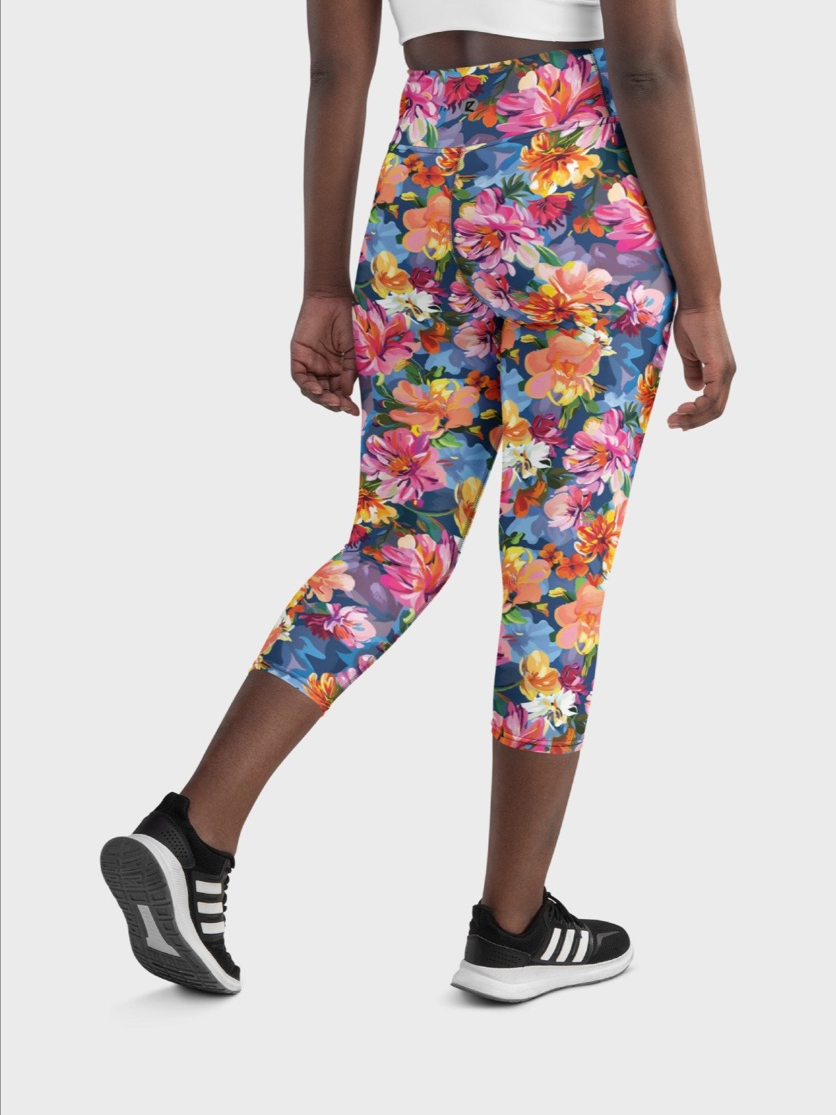 Capri Leggings "Bold Abstract Florals" product image (7)