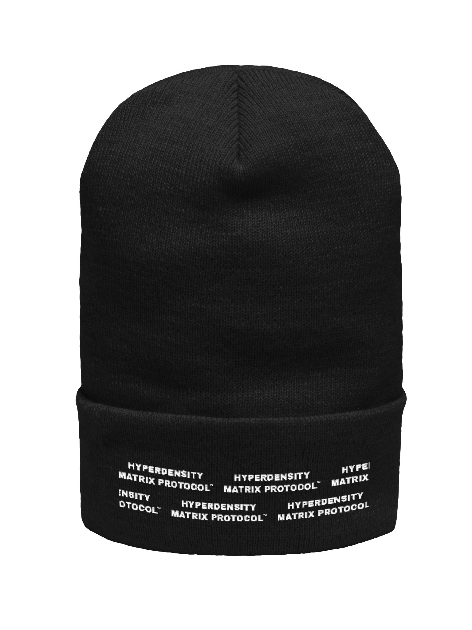 Hyperdensity Matrix Protocol™ Pattern Cuffed Beanie (B&W) product image (1)