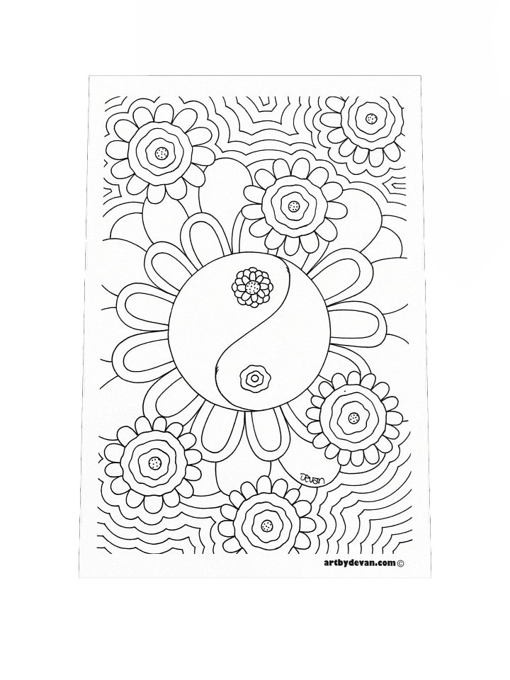 Color Your Own Art: Yin & Yang product image (1)