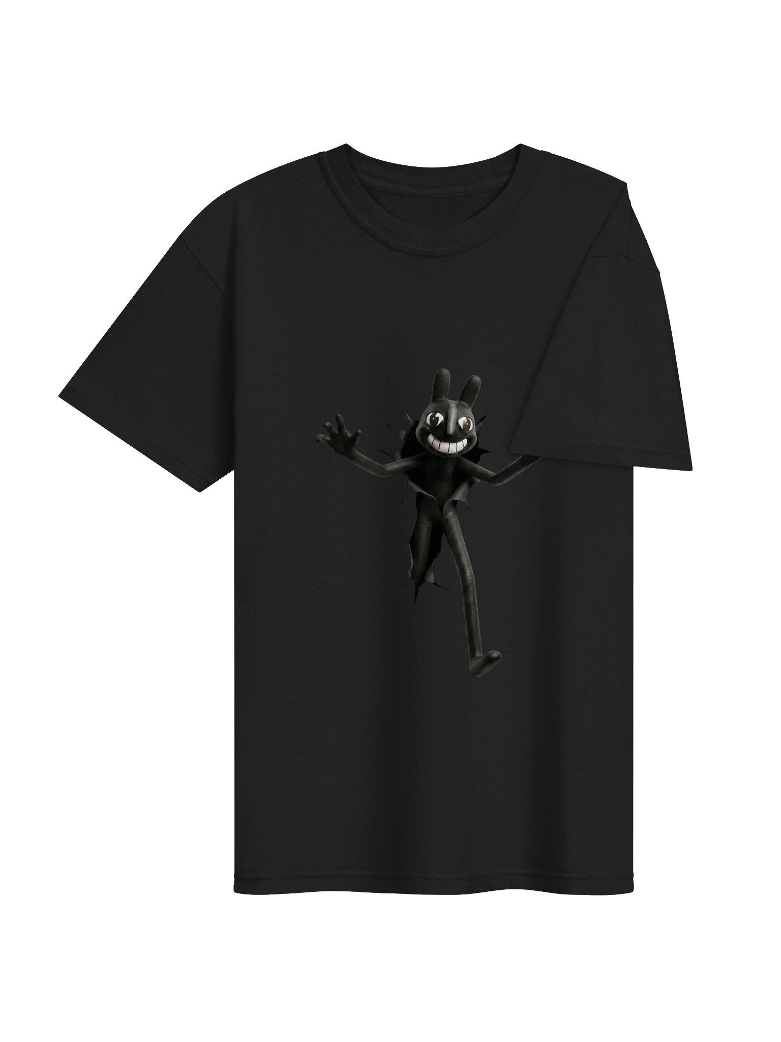 Ripped Wall Rabbit T-Shirt – Creepy Horror Aesthetic Unisex Tee product image (43)