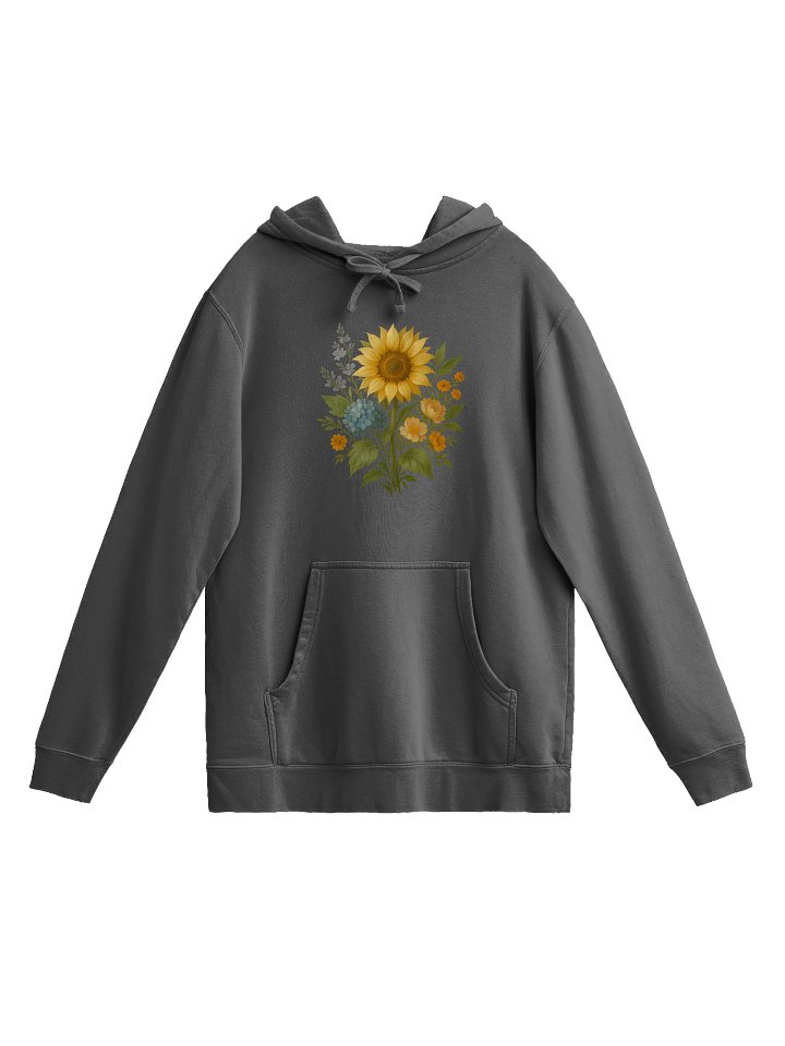 Cottagecore Sunflower Hoodie – Vintage Botanical Sweatshirt with Wildflower Bouquet product image (2)