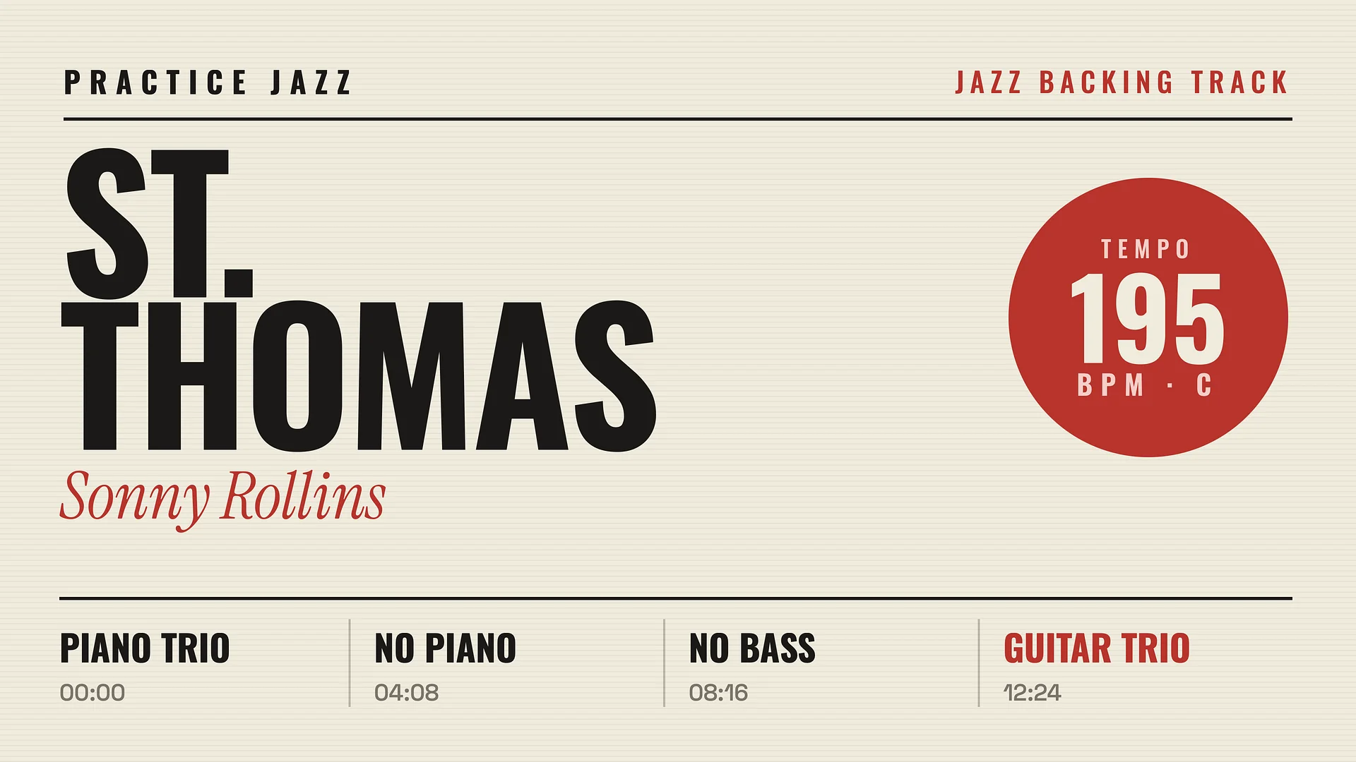 ST. Thomas - Jazz Standard Backing Track product image (2)