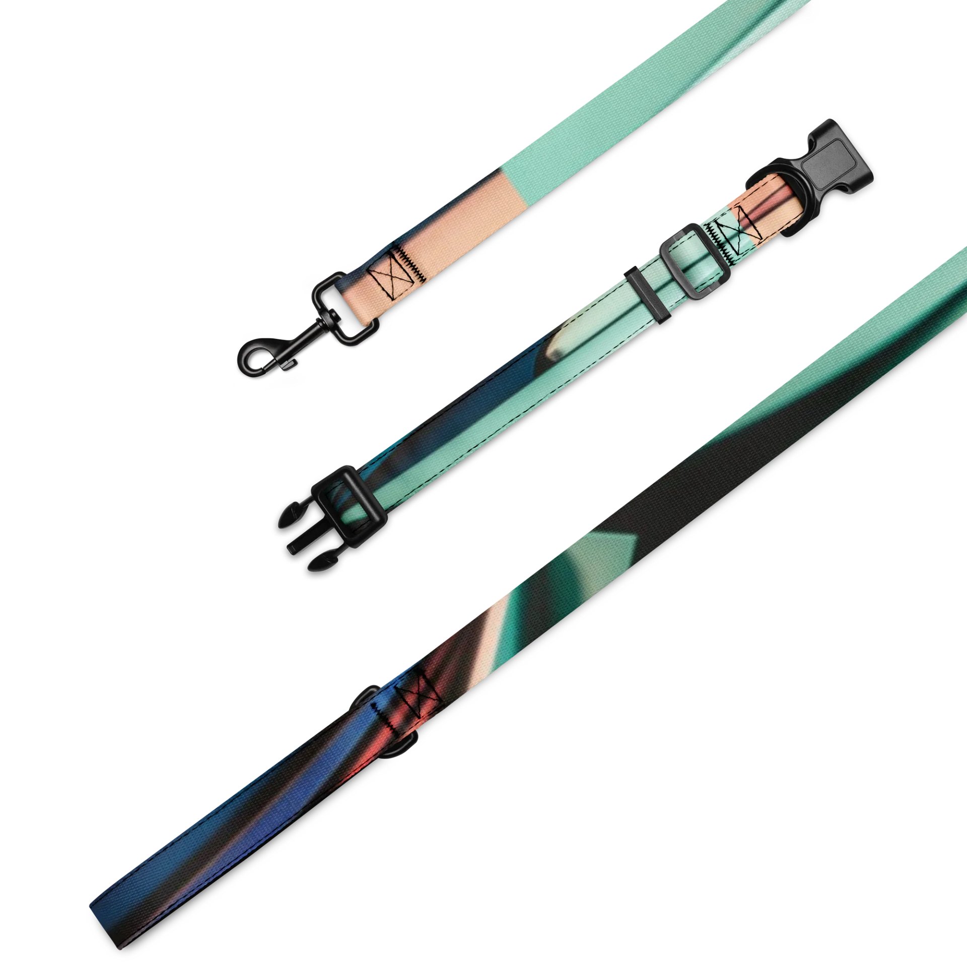 Gradient Colour Pet Collar and Leash Set - Stylish and Durable product image (1)