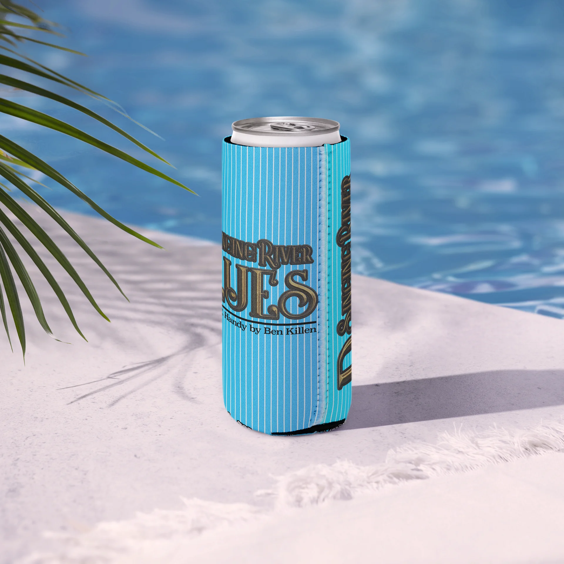 Singing River Blues Title Stripe Can Cooler product image (15)