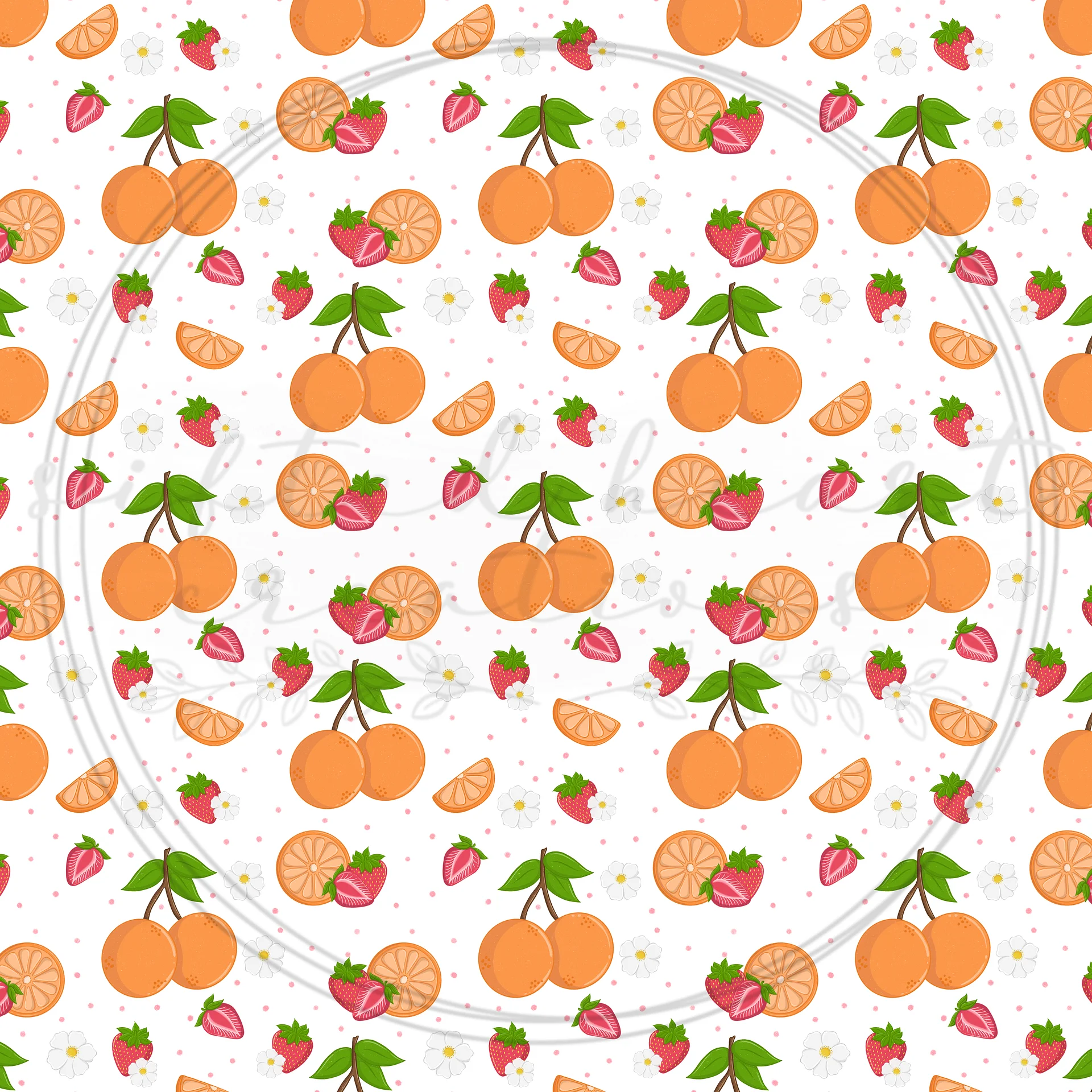 Strawberries & Oranges Seamless Pattern product image (2)