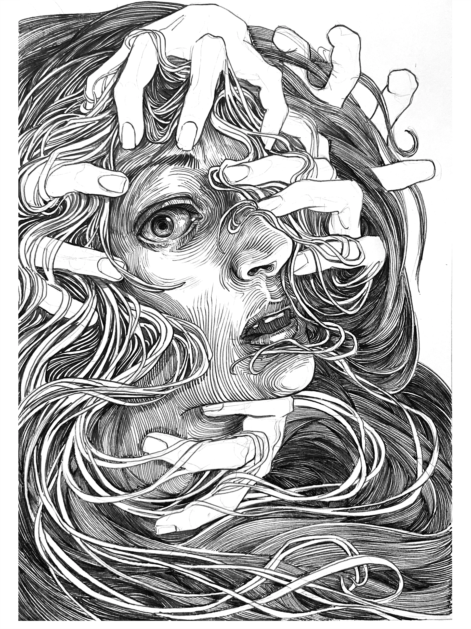 Inktober art. “Panic” (free shipping) product image (2)