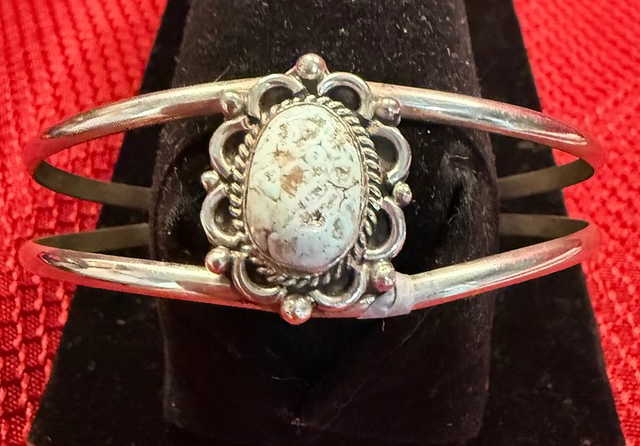 Artisan Dry Creek Turquoise "Sleek Stacker" Stamped Cuff Bracelet product image (1)