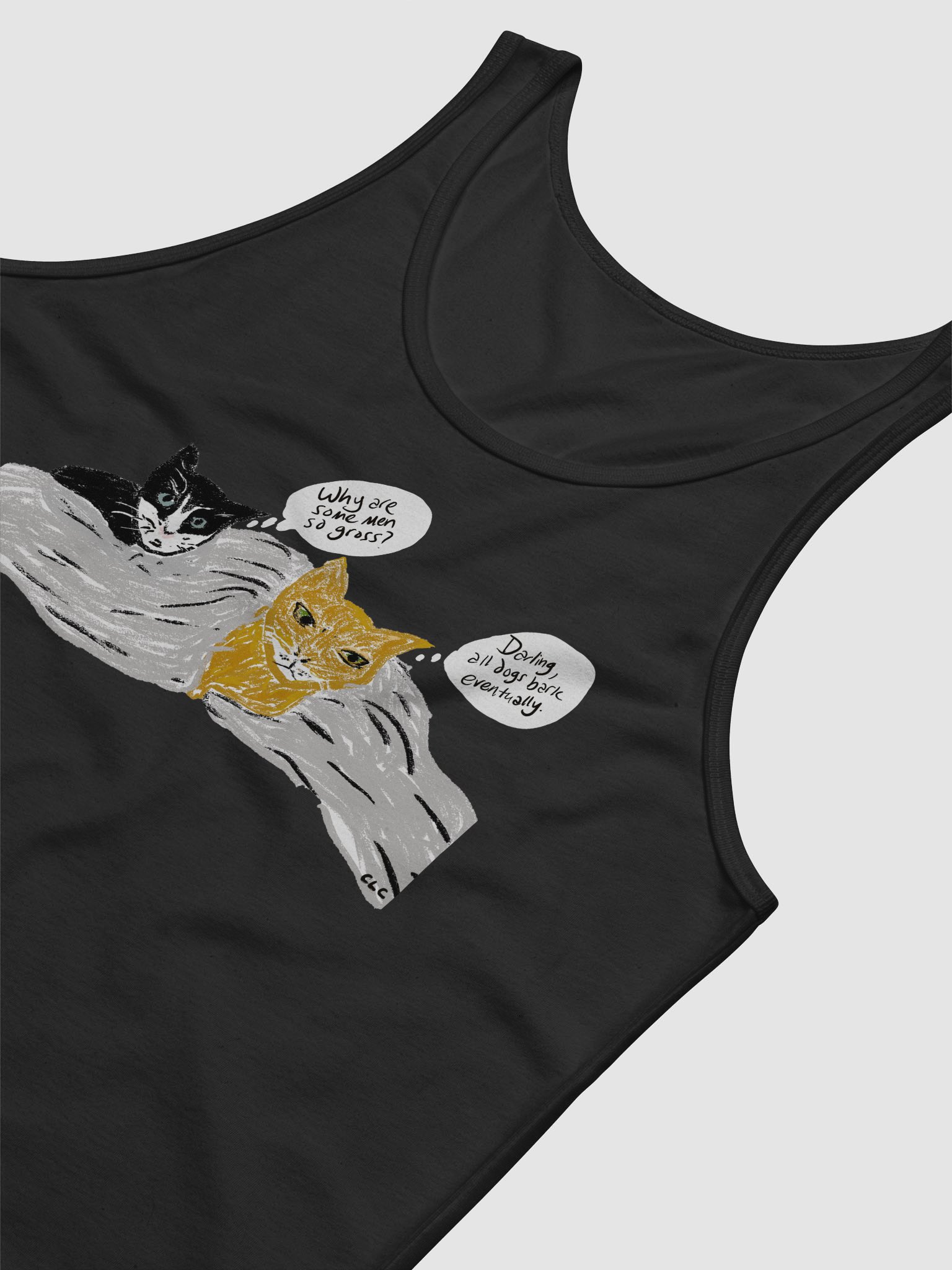 Kitties Thoughts on Men tank product image (12)