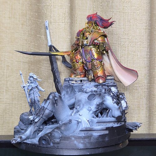 Slowly making progress on this lad! I'll be posting the first part of his tutorial soon.

#custodes #Warhammer #warhammer40k
