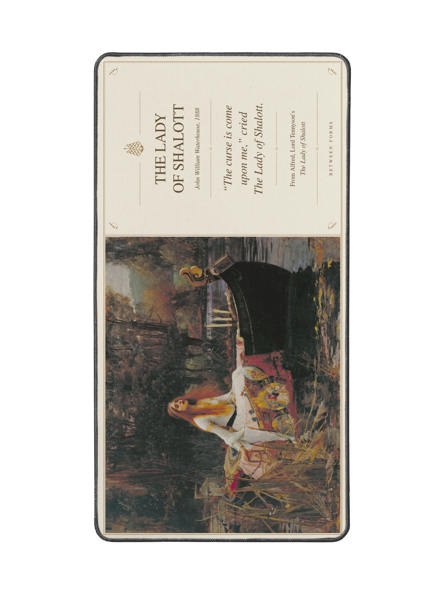 John William Waterhouse – The Lady of Shalott – Victorian Broadside Desk Mat product image (2)