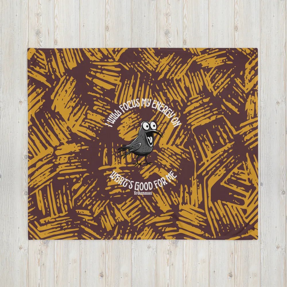 Throw Blanket 🤎 I will focus my energy on what's good for me (127 × 153 cm) product image (4)
