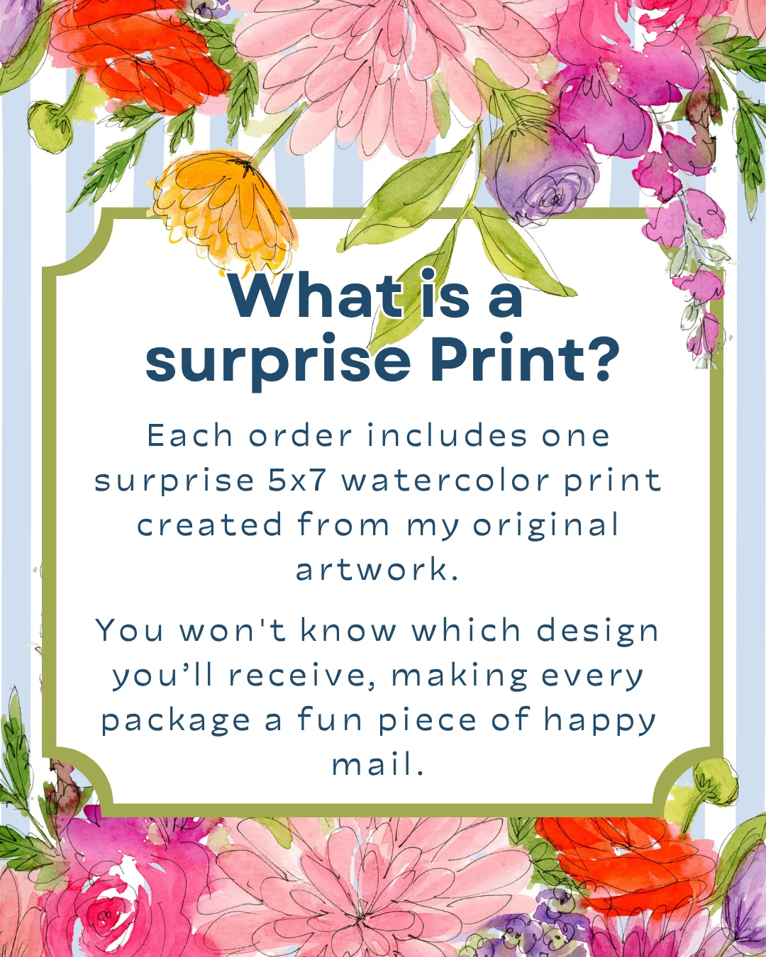 Surprise 5×7 Watercolor Print – Happy Mail product image (3)