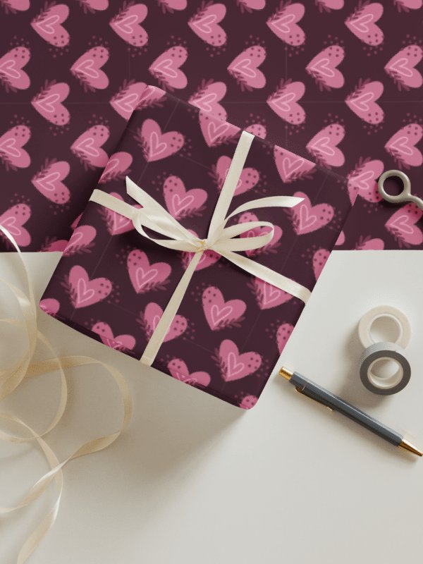 Valentine Love Wrapping Paper Set of 3 product image (3)