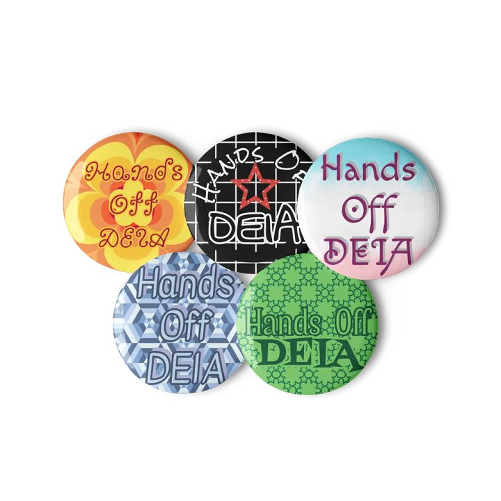 Hands Off DEIA, HOD, Pin Buttons product image (3)