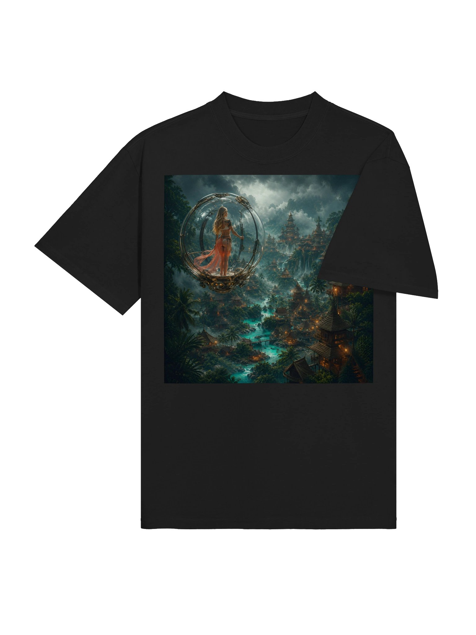 Unisex Thai Fantasy T-Shirt – She Dreamed the Other Way | Mystical Thailand Graphic Tee product image (5)