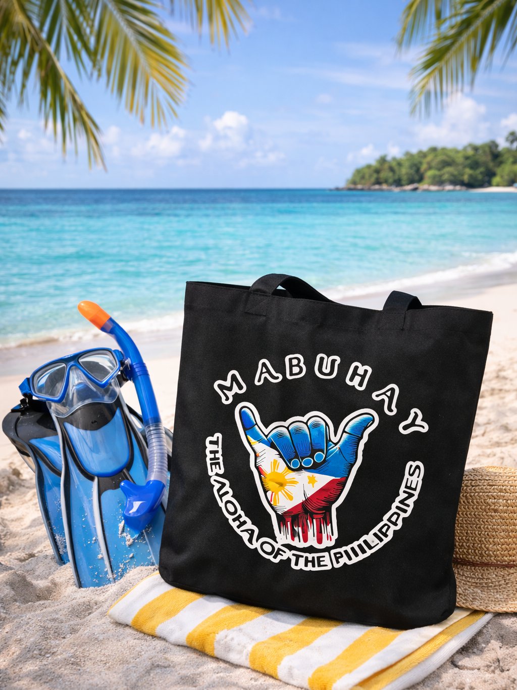 Mabuhay: The Aloha of the Philippines Tote – Black Organic Cotton product image (2)