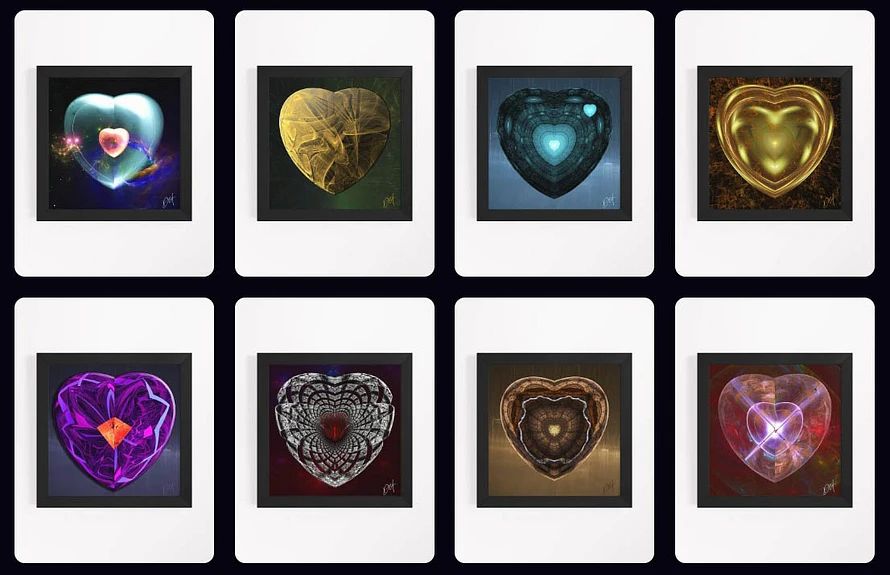 Derbyshire Hearts Prints and Canvases for your Valentine