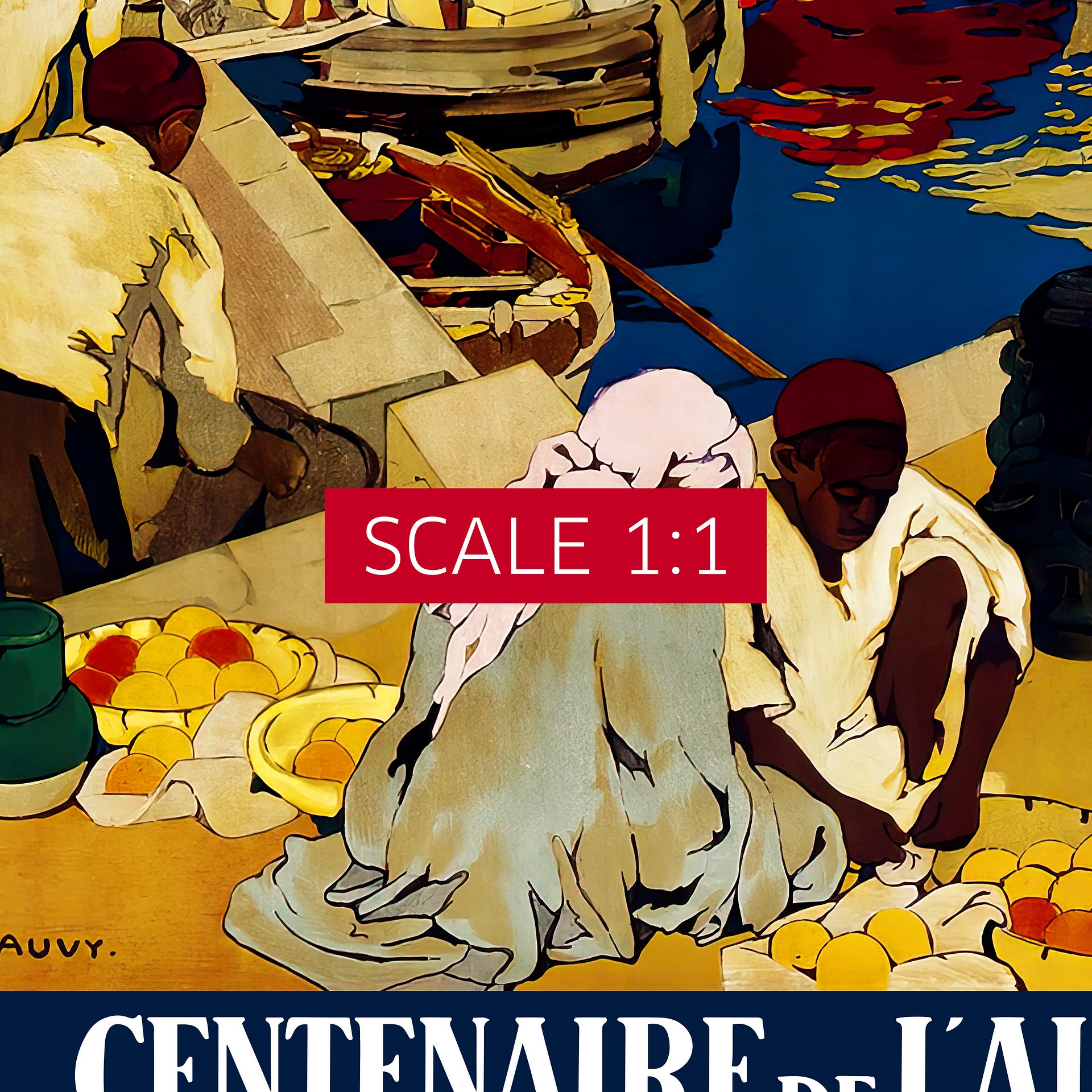 Algeria. Centenaire de l'Algérie 1930. French poster, 1930 — retro vintage travel poster, retro travel art, retro travel wall art product image (4)