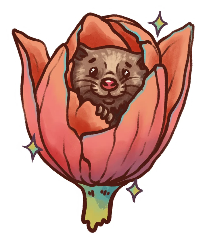 sticker : flower mouse product image (1)