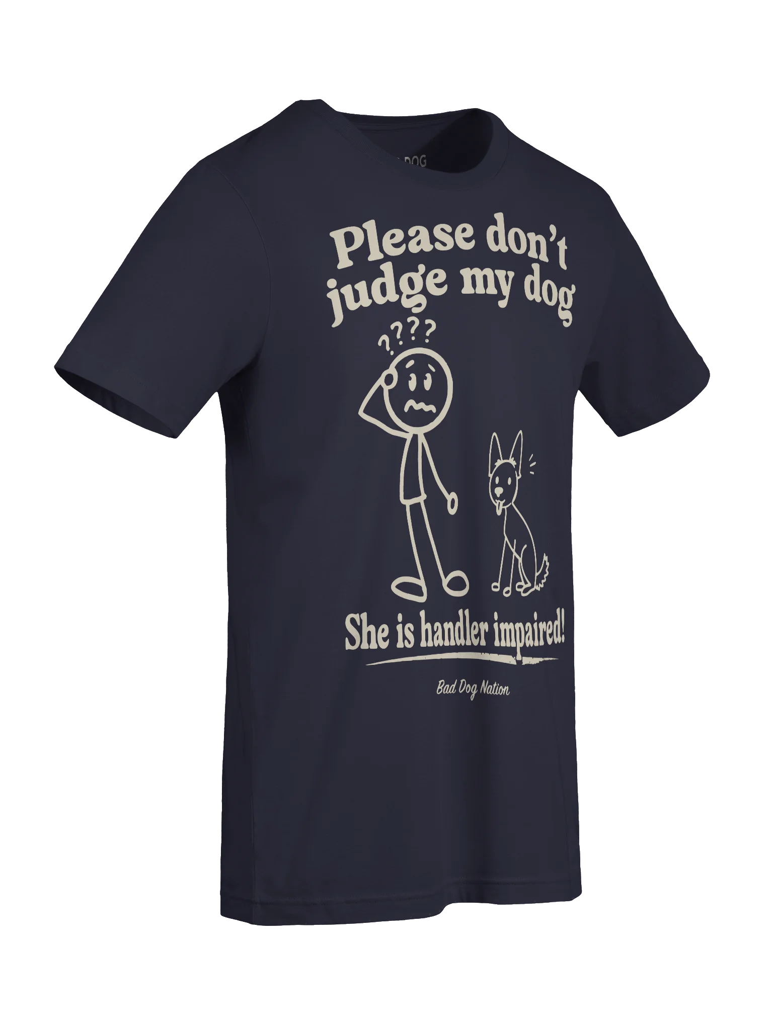 Handler impaired (female dog) - PREMIUM ADULT UNISEX T-SHIRT product image (2)