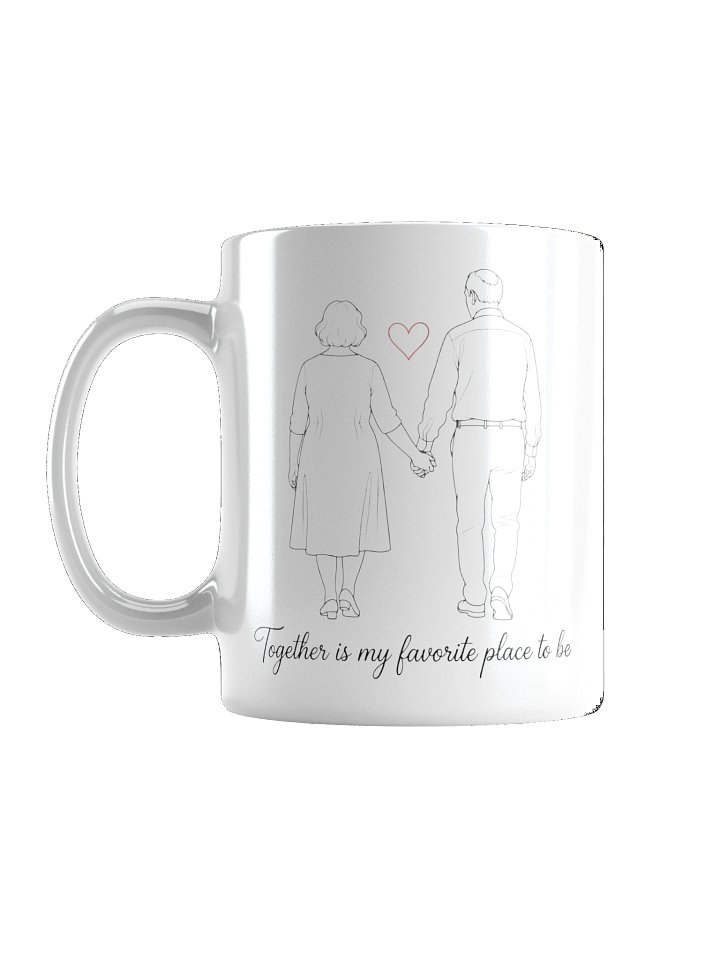 Together Is My Favorite Place To Be" Ceramic Mug - Minimalist Couple Illustration Gift with Tiny Heart product image (1)