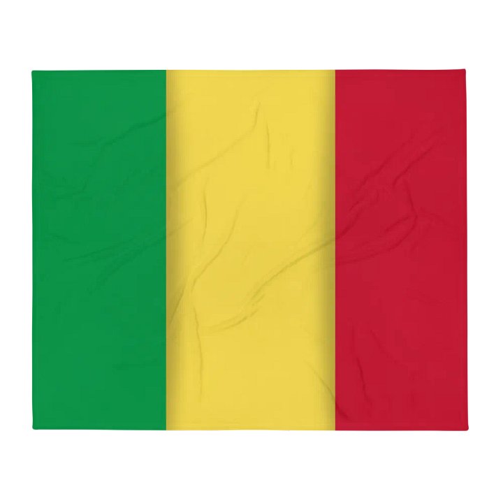 Green Yellow Red Flag Colored Throw Blanket product image (2)
