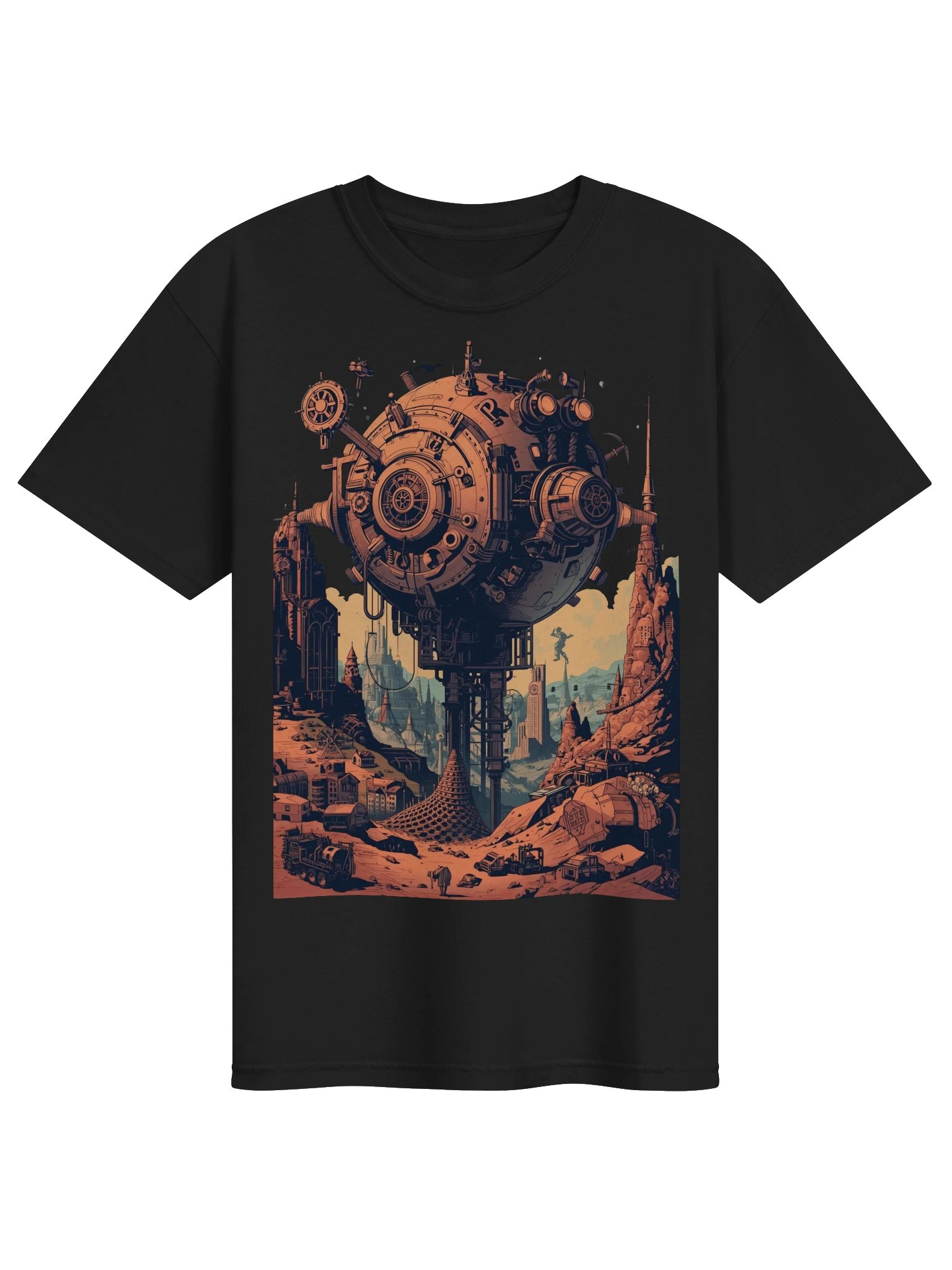 Orbital Outpost Sci-Fi Heavyweight T-Shirt product image (1)