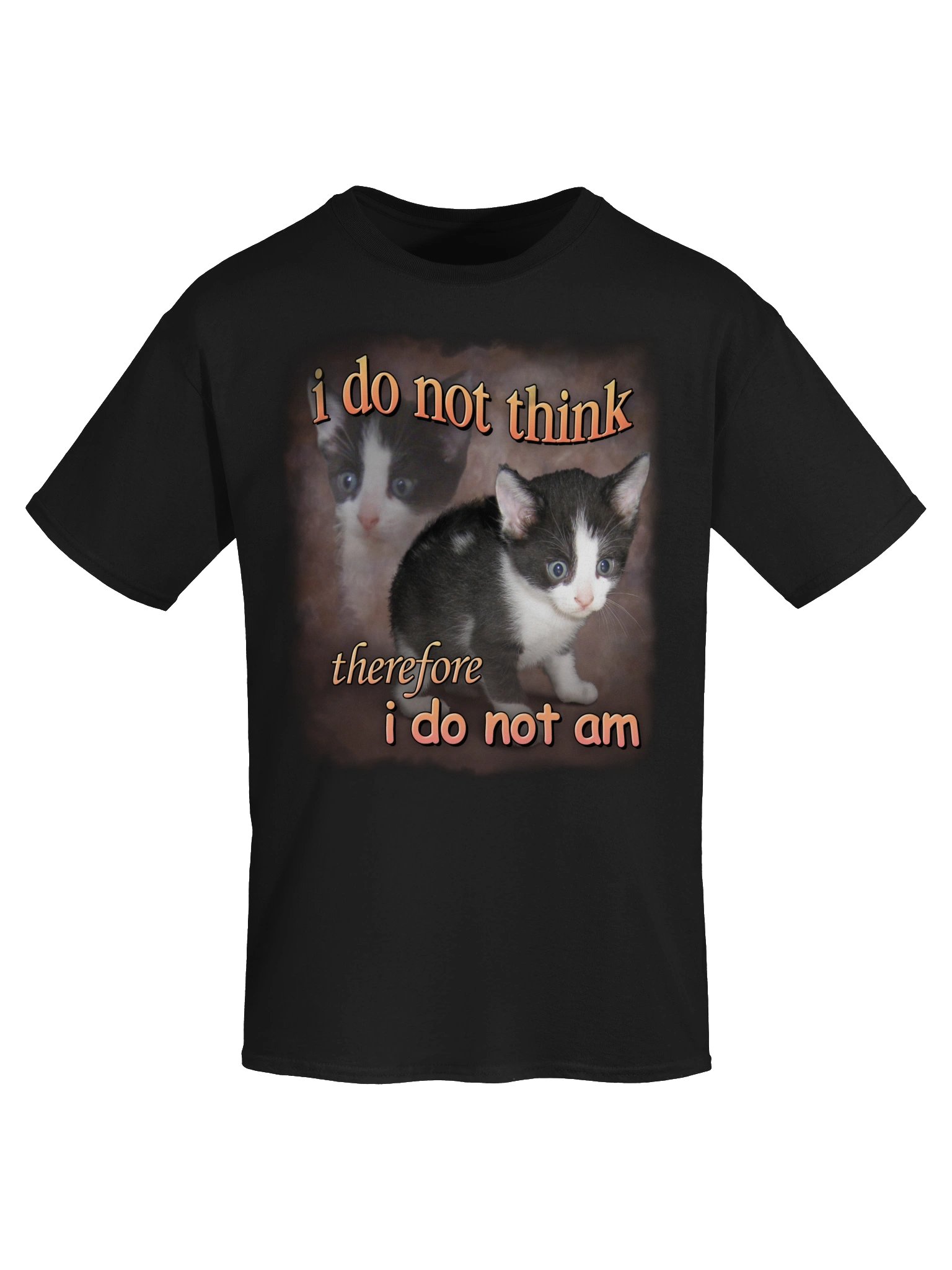 I do not think therefore I do not am cat T-shirt product image (33)