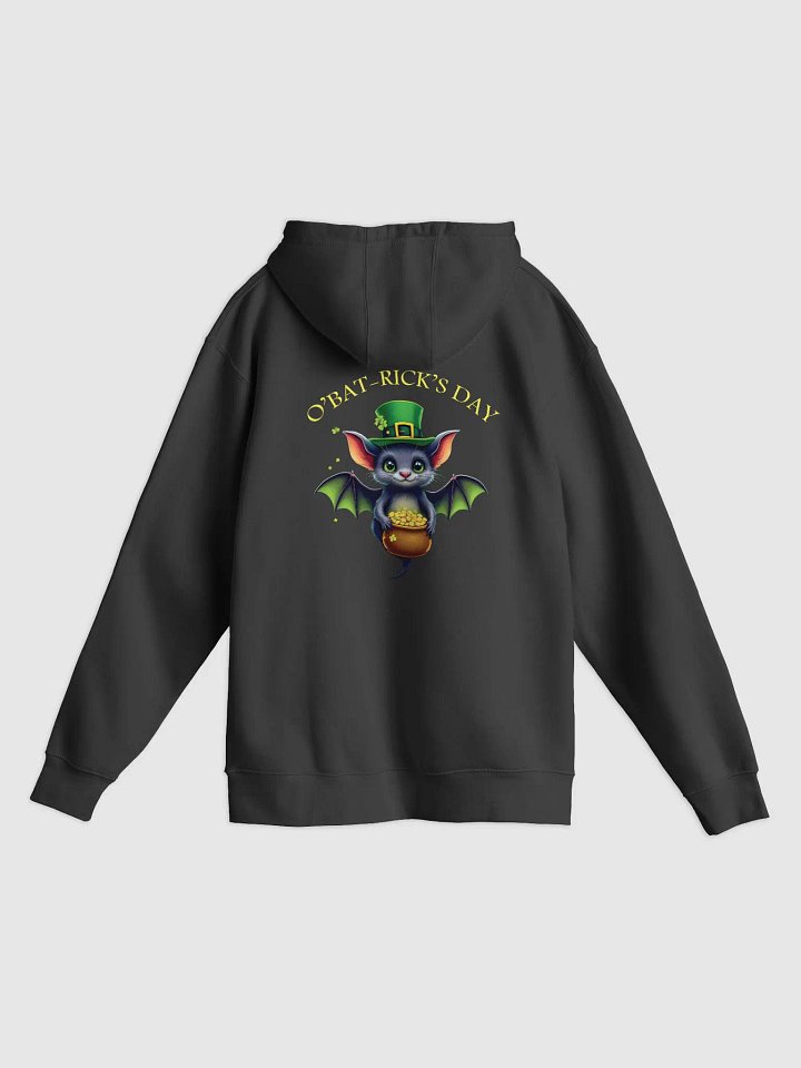 Cute St. Patrick’s Day Bat Unisex Hoodie – O’Bat-Rick’s Day Funny Irish Design product image (4)