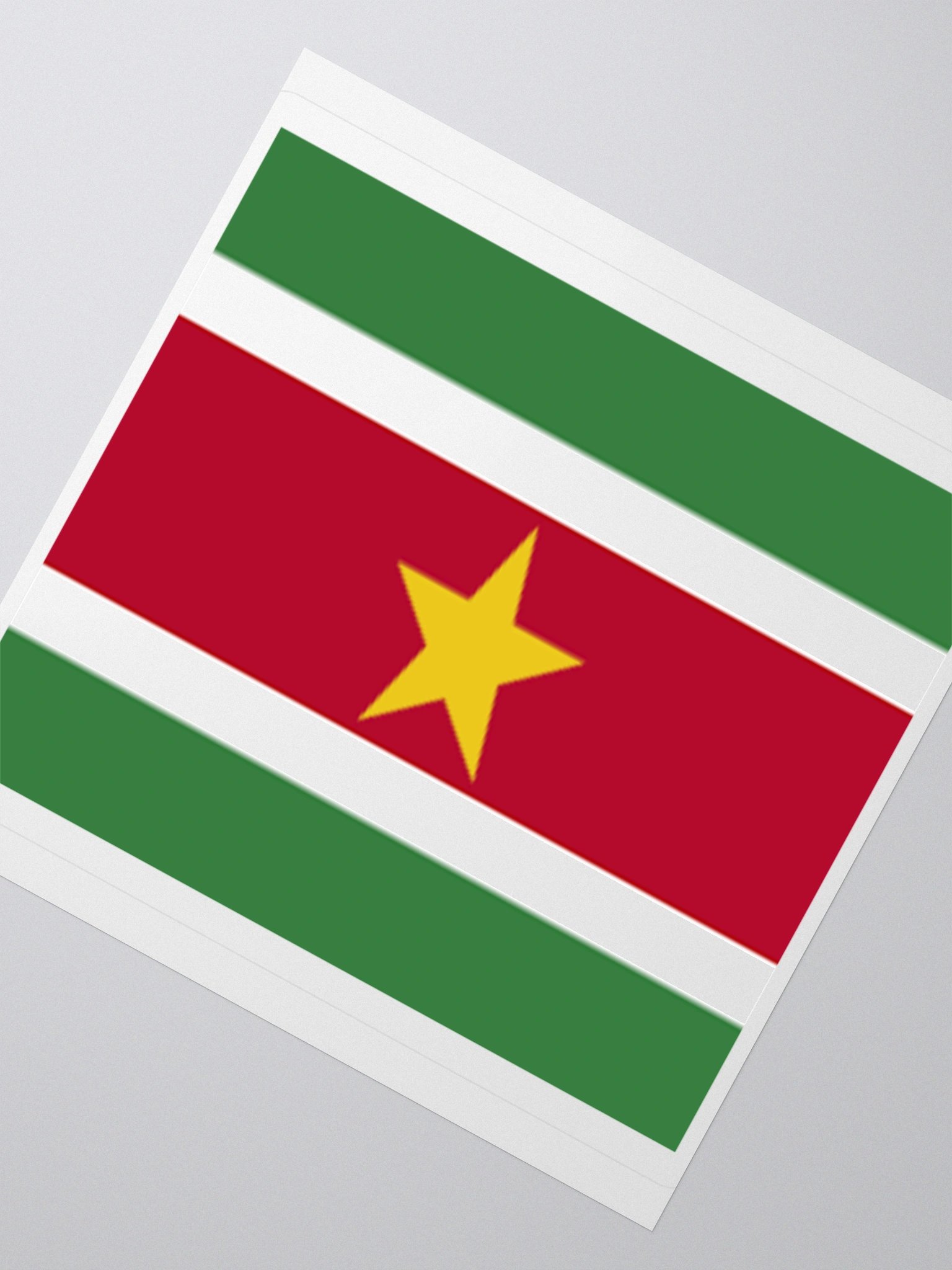 Exclusive Suriname Flag Kiss-Cut Stickers - High-Quality Vinyl, Multiple Sizes product image (5)