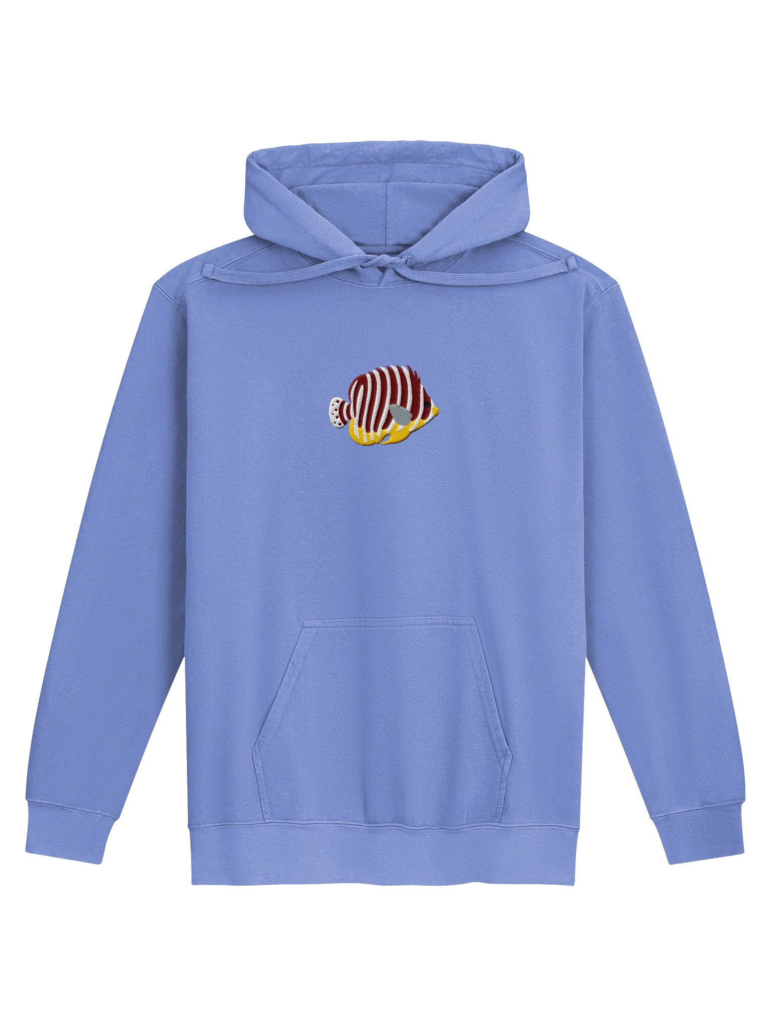 Multibarred Angelfish Embroidered Hoodie | Saltwater Reef Aquarium Fish & Ocean Lover Apparel product image (4)